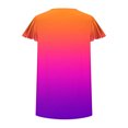 thumbnail image 5 of Besolor Hauts d'Été pour Femmes Tendance Dégradé Plissé Manches Courtes Chemises Décontractées Grande Taille Col Rond Blouse Habillée, 5 of 5
