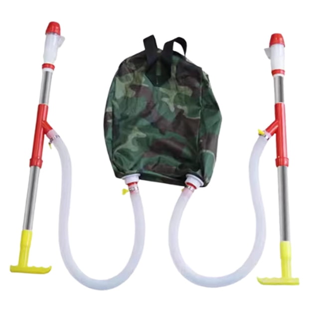 S SERENABLE Fertilizer Spreader Knapsack Type Adjustable Professional Fertilization Tool Double Metal Tube