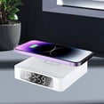 thumbnail image 4 of Alarm Clock with Wireless Charging, Multi Functional 15W Wireless Fast Charger for IOS and Android, Magnetic Positioning, ABS, 12x12x3.3cm Fast Wireless Charger, 4 of 8