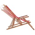 thumbnail image 5 of vidaXL Chaise de Plage Pliante Tissu et Cadre en Bois Rouge, 5 of 5