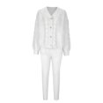 thumbnail image 4 of Besolor Womens 2 Piece Outfits Knit Sweater Sets Oversized Button down Cardigan and Slim Long Pants Matching Lounge Set, 4 of 5