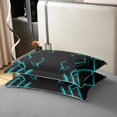 thumbnail image 4 of Erosebridal Neon Geometry 100% Cotton Comforter Cover Full, Abstract Checkered Bedding Full Size, Stripe Room Decor, Reversible 3pcs（No Comforter）, 4 of 6