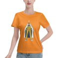 thumbnail image 1 of T-Shirt Basique à Manches Courtes pour Femme une Pièce Singe Jaune, 1 of 6