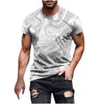 thumbnail image 1 of Birdeem Chemises pour Hommes Mode Hommes Confortables Imprimés Manches Courtes Col Rond Blouses Chemises, 1 of 12