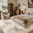 thumbnail image 3 of UERMEI 9'x12' Large Area Rugs for Living Room, Washable Non Slip Indoor Rug for Bedroom Home Decor Carpets, Modern Abstract Printed Carpet, Grey Gold, 3 of 10