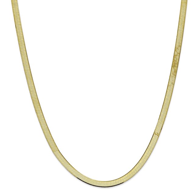 10k 5.5mm Silky Herringbone Chain (Weight: 15.86 Grams, Length: 24 Inches)