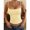 Yellowish-white, variant on Womens Yellowish-White Striped Camisole Top, Slim Fit, Round Neck