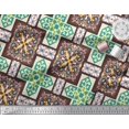 thumbnail image 2 of Soimoi Rayon Crepe Fabric Tiles Moroccan Print Fabric by Yard 46 Inch Wide, 2 of 2