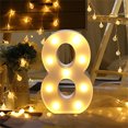 thumbnail image 1 of Vaidha Remote Control Alphabet Letter Lights LED Light Up White Plastic Letters Standin, 1 of 2