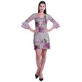 thumbnail image 2 of Moomaya Robe Courte Imprimée pour Femmes, Manches Évasées, Coupe Droite, Robes pour Femmes, Vêtements d'Été Décontractés, 2 of 6