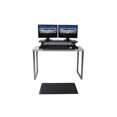 thumbnail image 3 of Rocelco 37.5" Deluxe Height Adjustable Standing Desk Converter with Anti Fatigue Mat BUNDLE - Quick Sit Stand Up Computer Workstation Riser - Large Retractable Keyboard Tray  (Black), 3 of 3