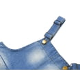 thumbnail image 3 of KIDSCOOL SPACE Girls Slim Ripped Holes Scratched Fashion Jeans Overalls Blue,5-6 Years, 3 of 6