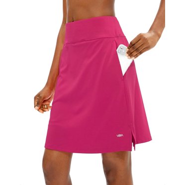 Viodia Jupe-Short de 20 Pouces pour Femmes, Longueur Genou, Jupe de Tennis Golf Athlétique pour Femmes, Jupe d'Été Décontractée de Sport Modeste avec 5 Poches
