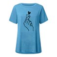 thumbnail image 4 of Pompotops Femmes Mode Casual Chemises Manches Courtes Tee Tops Tunique Blouse, 4 of 4