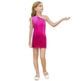 thumbnail image 1 of Wdgfv Robe à Paillettes pour Filles, Robe Moulante de Fête, Sans Manches, Robe de Danse Scintillante pour Anniversaire, Rose Vif, 4-5 Ans, 1 of 4