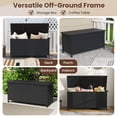 thumbnail image 4 of Costway Coffre de Terrasse en Rotin de 85 Gallons avec Doublure Imperméable, Roues Universelles et Vérin à Gaz, Noir, 4 of 10