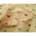 thumbnail image 3 of oneOone Silk Tabby Fabric Artistic Bird Print Sewing Fabric BTY 42 Inch Wide, 3 of 4