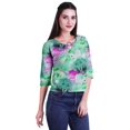 thumbnail image 2 of Moomaya Printed Keyhole Neck Ring Top Casual 3/4th Sleeve Tees Tank Tunic Top, 2 of 5