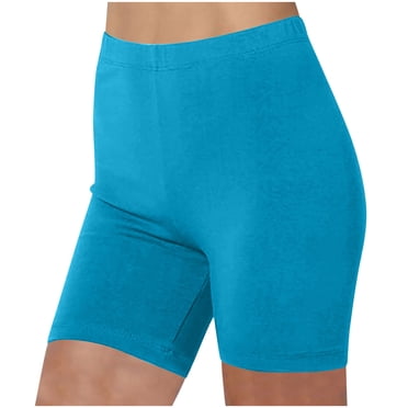 Plebaso Womens Short Leggings Cotton Shorts Under Dress Casual High Waist Shorts for Workout Yoga Bike