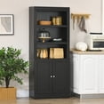 thumbnail image 2 of HOMCOM 72" Kitchen Pantry Cabinet, Buffet with Hutch, Bookcase with Doors, 2 of 10