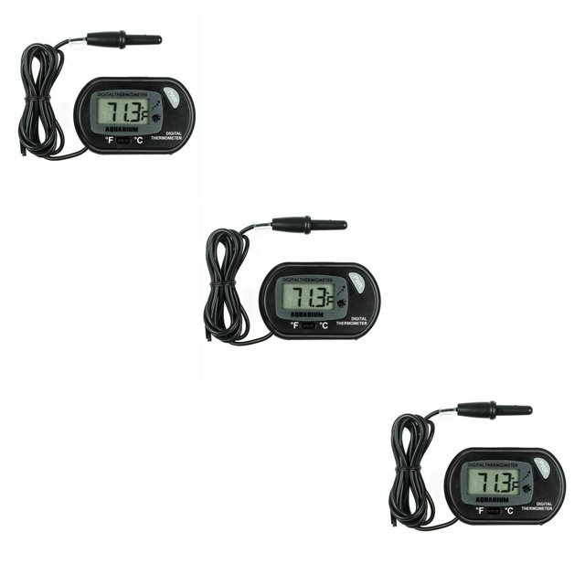 QualitChoice LCD Digital Aquarium with Suction Cup Detachable Plastic High Accuracy Water Temperarure Meter Household 1 Pc 3Set