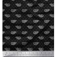 thumbnail image 1 of Soimoi Polyester Crepe Fabric Fish Block Printed Fabric 1 Yard 42 Inch Wide, 1 of 3