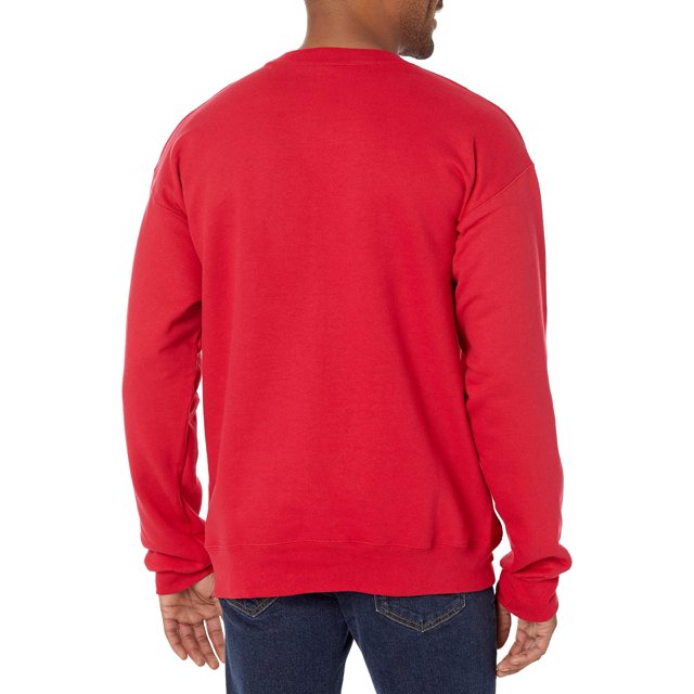 Hanes Molleton de Coton Ultime 10 oz, Col Ras du Cou, Rouge Foncé, m