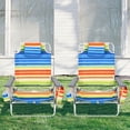 thumbnail image 4 of Gymax 2PCS Folding Beach Backpack Chair Reclining Camping Chair w/ Storage Bag, 4 of 10