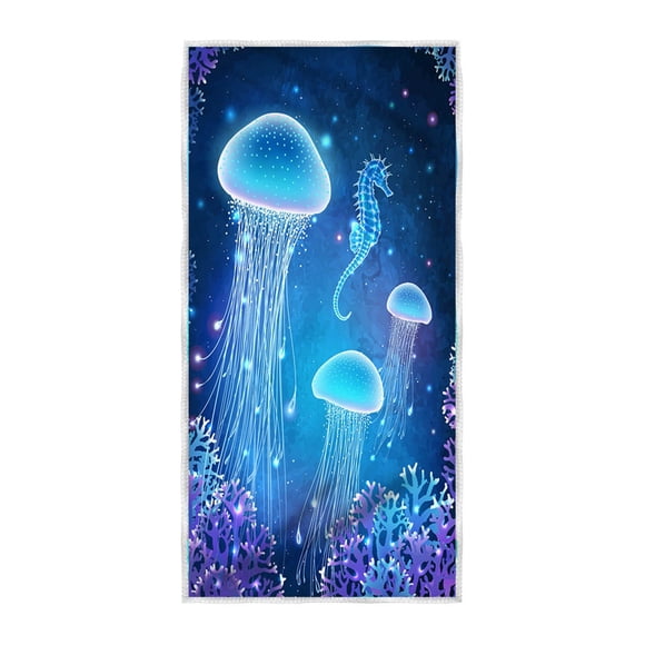 Fesfesfes Travel Microfiber Beach Towel Lightweight Quickly Dry Construction Sandproof Technology Colorful Design Multipurpose Swim Blanket Pool Shore Accessory