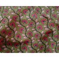 thumbnail image 4 of oneOone Silk Tabby Fabric Leaves & Floral Block Print Sewing Fabric BTY 42 Inch Wide, 4 of 4