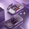 thumbnail image 1 of HOARBOEG Travel Vitamin Organizer 4 Compartments Portable Vitamin Organizer Small And Unique Shape Easy To Carry Large Space Capacity Suitable For Outdoor Travel, 1 of 8