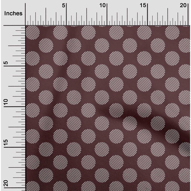 oneOone Cotton Poplin Fabric Stripe & Dots Decor Fabric Printed BTY 56 Inch Wide