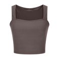 thumbnail image 4 of Timegard Tank Tops for Women Ribbed Square Neck Sleeveless Slim Comfy Cropped Tops Tee Summer Fashion, 4 of 5