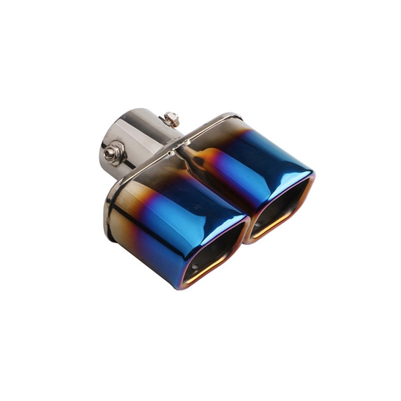 Car Exhaust Tip Stainless Steel Exhaust Tail Throat Square Tail Pipe For 2.5-inch Intake Exhaust Systems