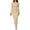 Khaki, variant on Lovzfmll Women's Fashion Comfortable Casual Long Sleeve Round Neck Dress Hot Pink, L