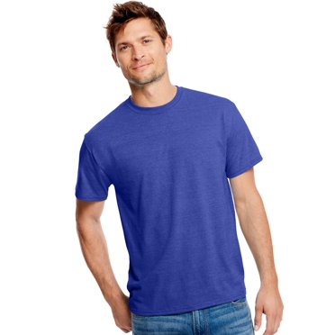 Hanes Mens X-Temp Fresh IQ Tri-Blend Performance Tee, S, Athletic Royal Heather
