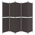 thumbnail image 2 of vidaXL 6-Panel Room Divider Brown 300x220 cm Fabric, 2 of 5