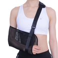 thumbnail image 4 of Manufacturer Direct Mesh Breathable Arm Sling for Forearm Fracture Fixation - Adjustable Shoulder Neck Wrist Support Strap, Durable & Comfortable Medical Immobilizer (Black), 4 of 5