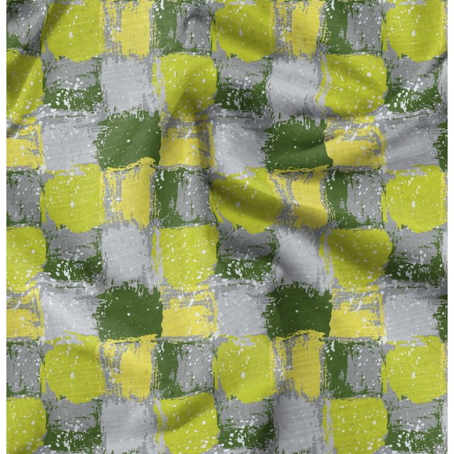 Soimoi Green Heavy Canvas Fabric Abstracts Abstract Print Fabric by the Yard 58 Inch Wide