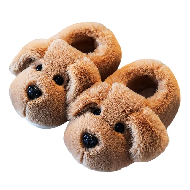 Girls Slippers - Adorable Winter Slippers for Kids Initial Slippers Cartoon Footwear for Kids Tween Slippers Non Slip Slippers Kids Winter Comfort Cozy Baby Tween Slippers Slip on Girls