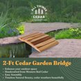 thumbnail image 2 of All Things Cedar Outdoor Garden Bridge, Walkway, Backyard Pond, 2’, Natural, 2 of 7