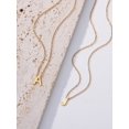 thumbnail image 2 of 1pc Stainless Steel Simple Basic Letter Necklace, 26 Letter Pendant For Unisex, Couple, Birthday Gift, 2 of 5