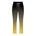 thumbnail image 4 of RXIRUCGD Men's Fashion Drawstring Elastic Waist Gradient Color Casual Length Pants, Yellow, Size: 3XL, 4 of 4
