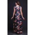 thumbnail image 5 of Bimba Floral Ladies Round Neck Sleeveless Long Tank Casual Maxi PrintDress-Large, 5 of 5