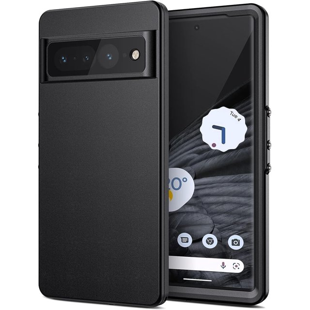 MYKOMI Pixel 7 Pro Waterproof Case, IP68 Dustproof Case with Built-in Screen Protector, Rugged Full Body Shockproof Protective Cover for Google Pixel 7 Pro Phone, Black