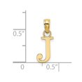 thumbnail image 3 of Diamond2Deal 14K Yellow Gold Block Letter J Initial Pendant for Women, 3 of 6