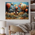 thumbnail image 1 of Designart art Mural Surdimensionné de Montgolfière, art Mural de Montgolfière, composition Colorée de Montgolfière, art Mural Moderne Multicolore sur Toile, 32x24 Pouces, 1 of 5