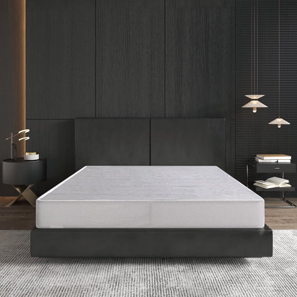 EGOHOME Sommier Métallique Grand Lit 7,5 Pouces, Base de Matelas à Assemblage Facile, 80 Pouces*76 Pouces*7,5 Pouces