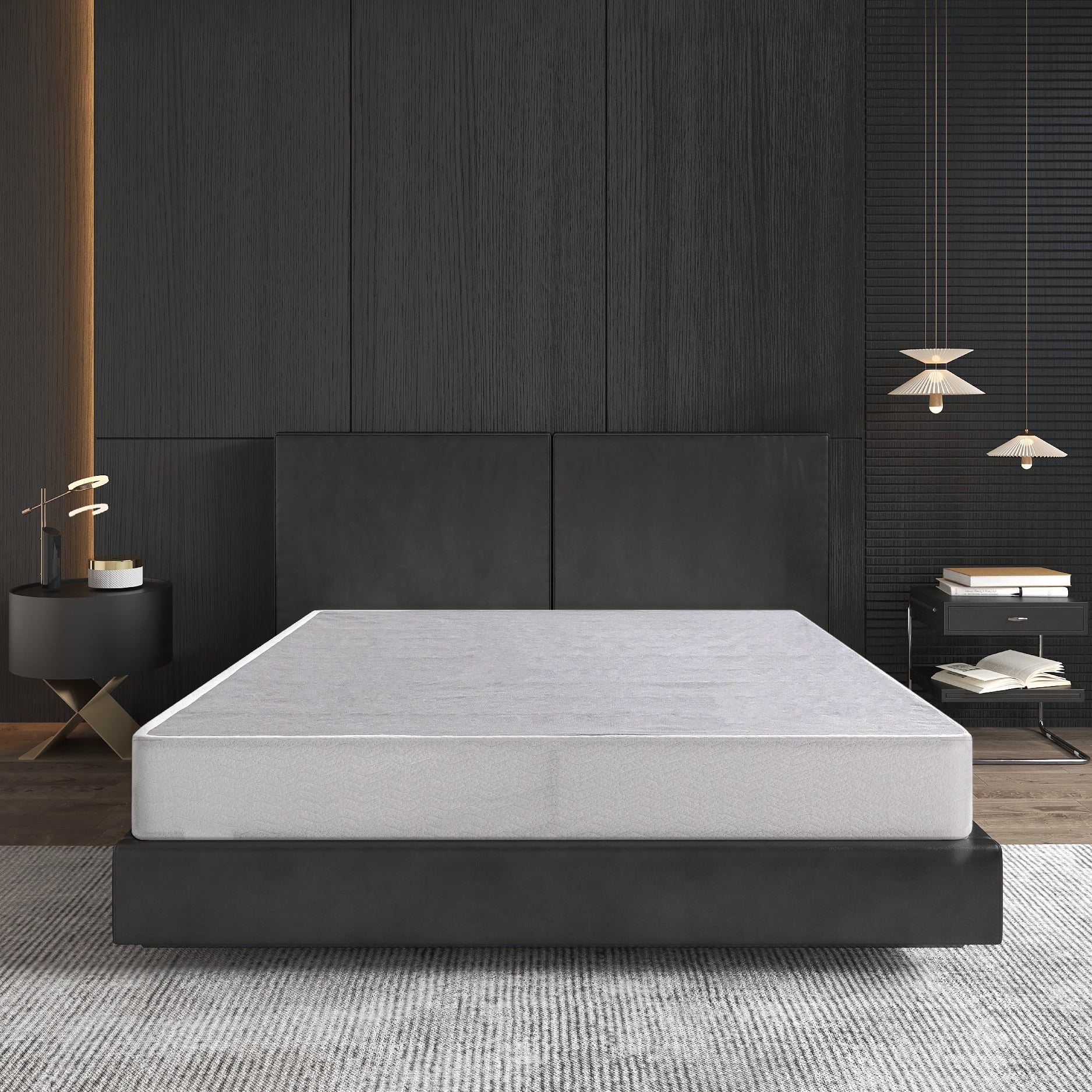 Condition photo showing Good Condition for egohome 7.5 inch full size metal box spring, easy assembly mattress foundation, 75"*54"*7.5" full