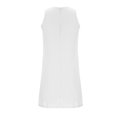 thumbnail image 4 of EGNMCR Robes de Fête pour Femmes Robe Débardeur Décontractée Sans Manches de Printemps/été pour Femmes, Unie, Ample, Col Rond, Plissée, en Coton et Lin, 4 of 6